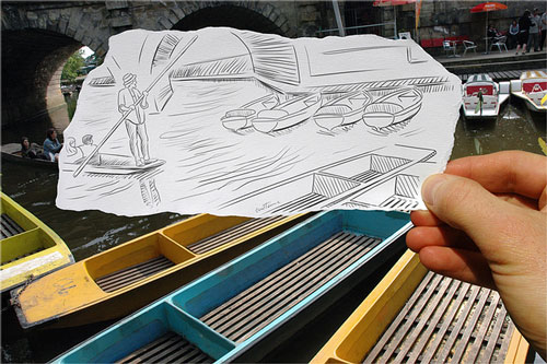 铅笔画船-by Ben Heine